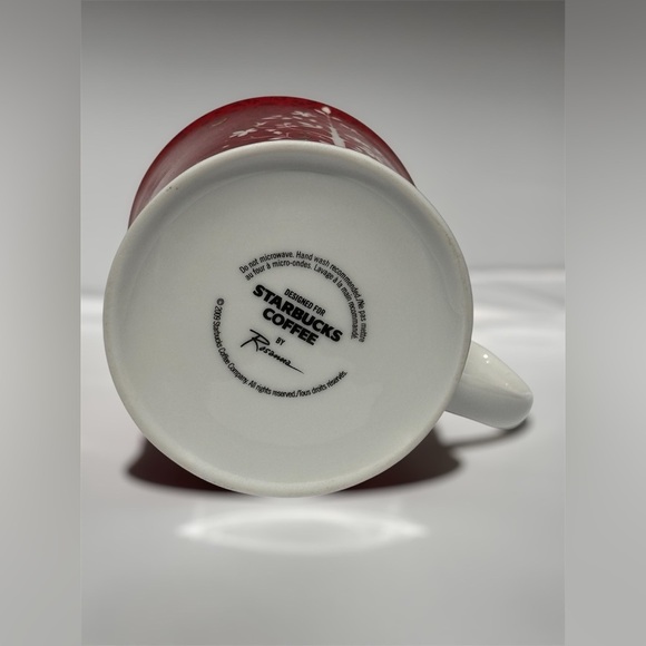 2009 Starbucks Holiday Edition Collectible Coffee Mug by Rosanna Red Doves 12oz - Picture 2 of 6